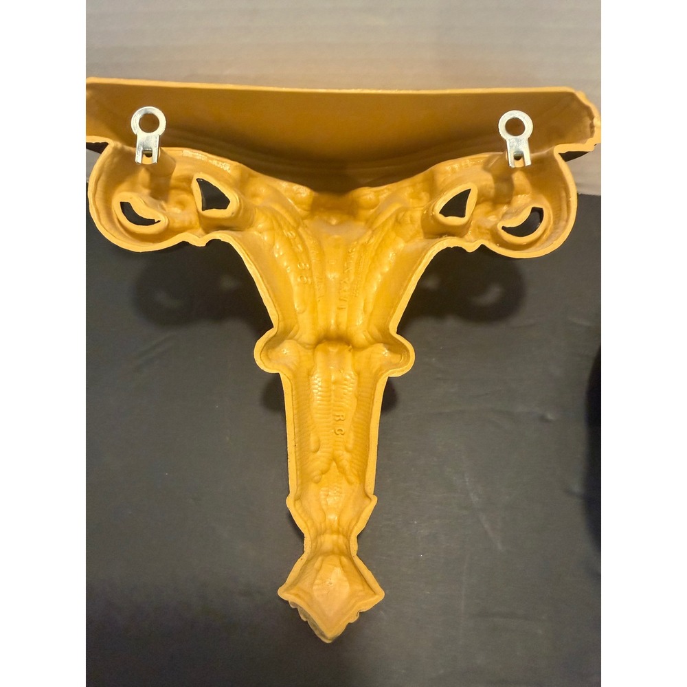 VTG Burwood Gold Ornate Wall Corbel Shelves Pair Syroco Style Hollywood Regency - Picture 11 of 15